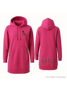 Philadelphia 76ers Women’s Hoodie Medium Pink Pro Standard NBA Official